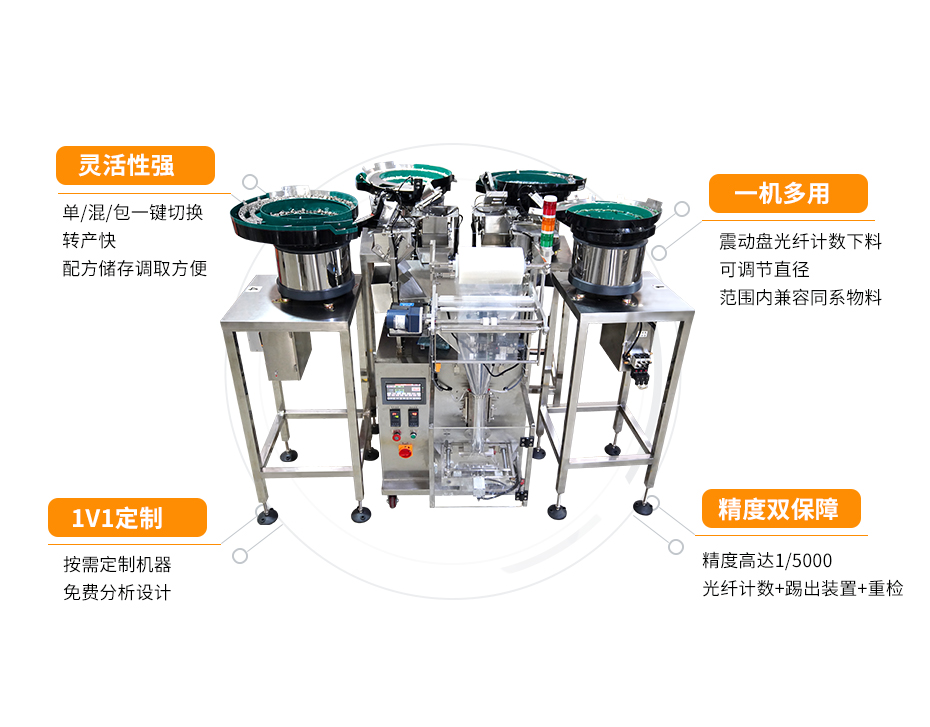 四盤下料螺絲包裝機